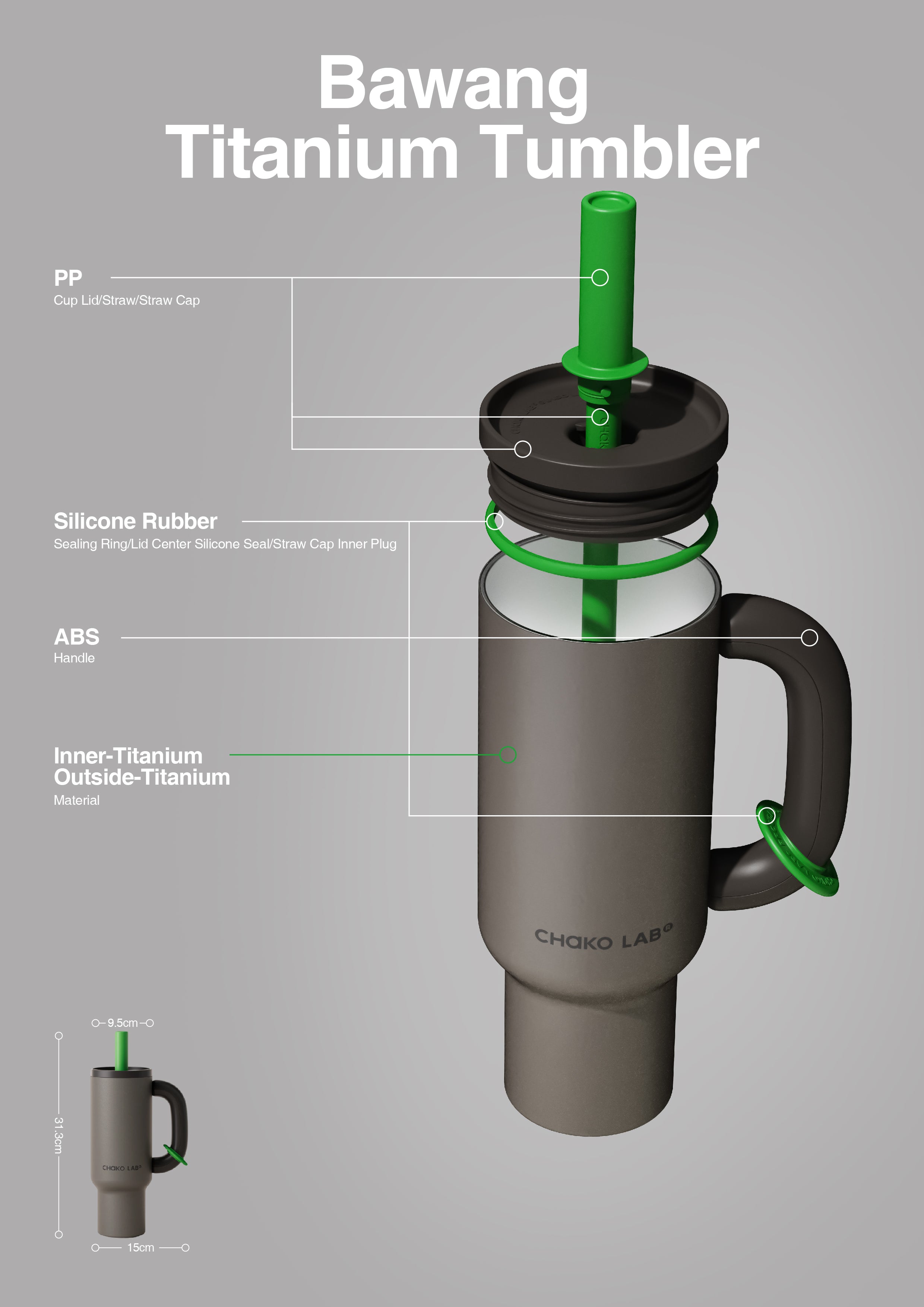 Bawang Cup (Titanium Thermos) | 1100ml