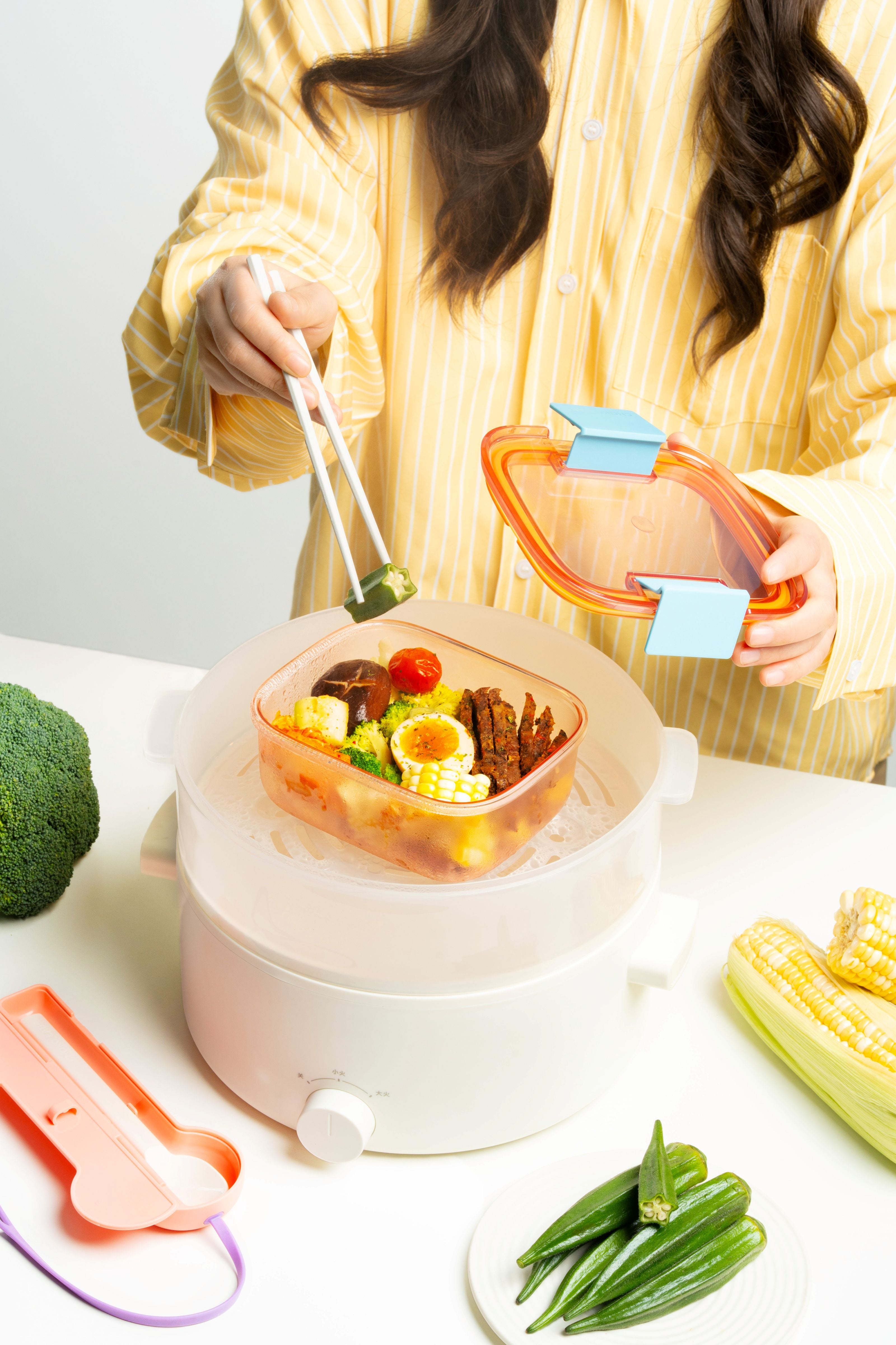 730ml Lunch Box + Tableware box